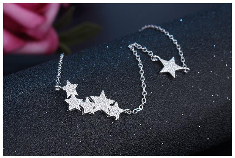 StarGleam Necklace - Silver Star Crystal Necklace