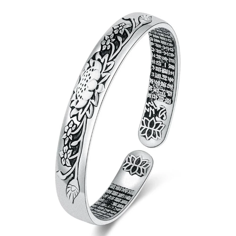 SerenitySilver Bracelet - Sterling Silver Lotus Bracelet