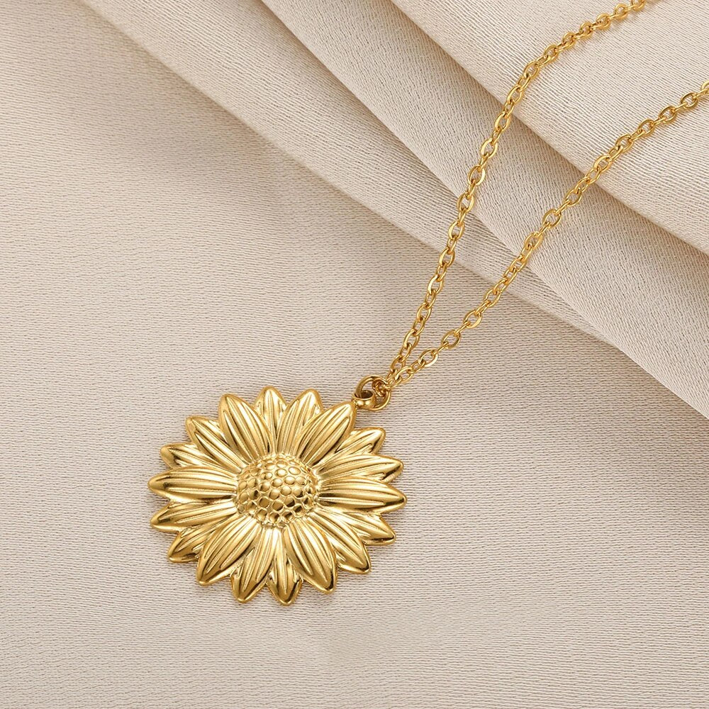 SunBlossom - Sunflower Locket Necklace