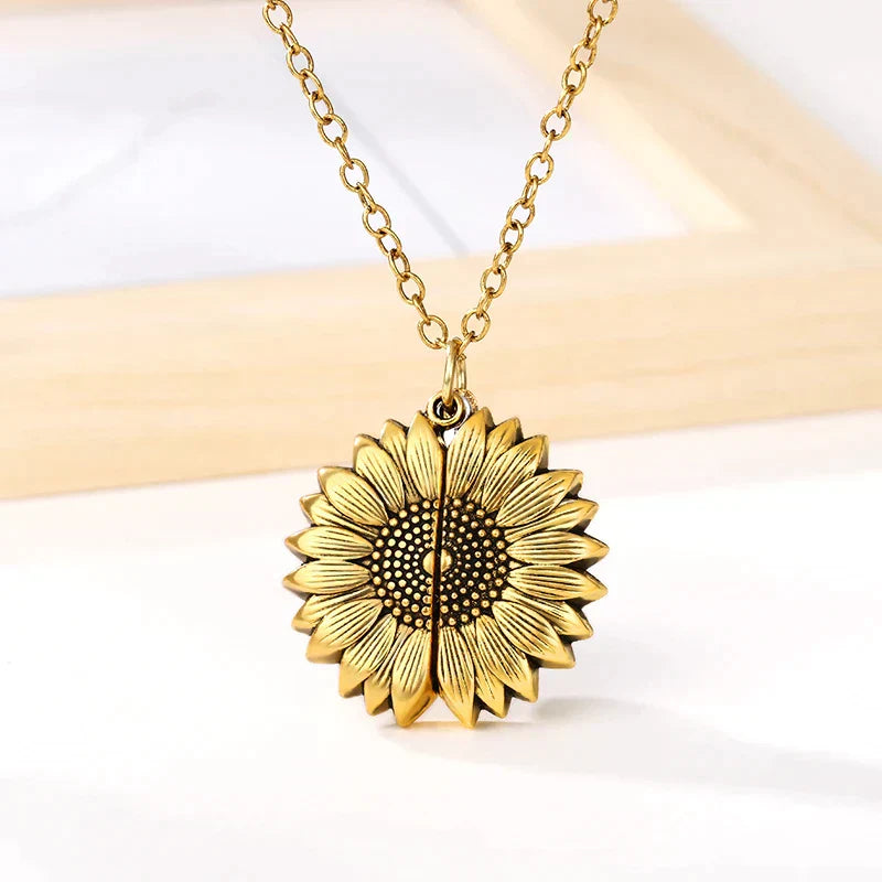 SunBlossom - Sunflower Locket Necklace