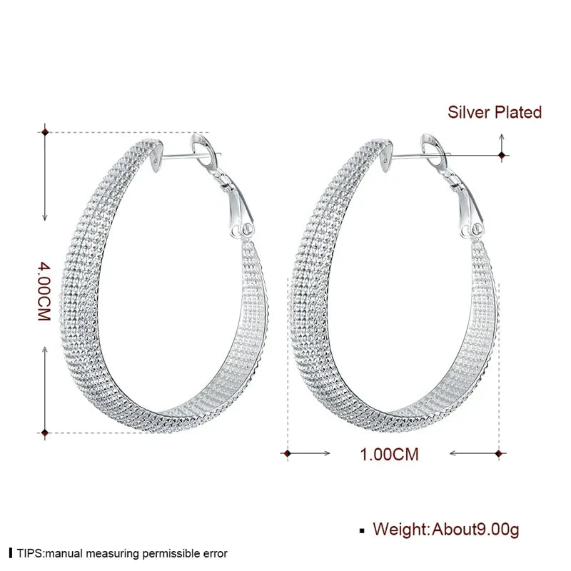 Europa - Fine Sterling Silver Hoop Earrings for Women
