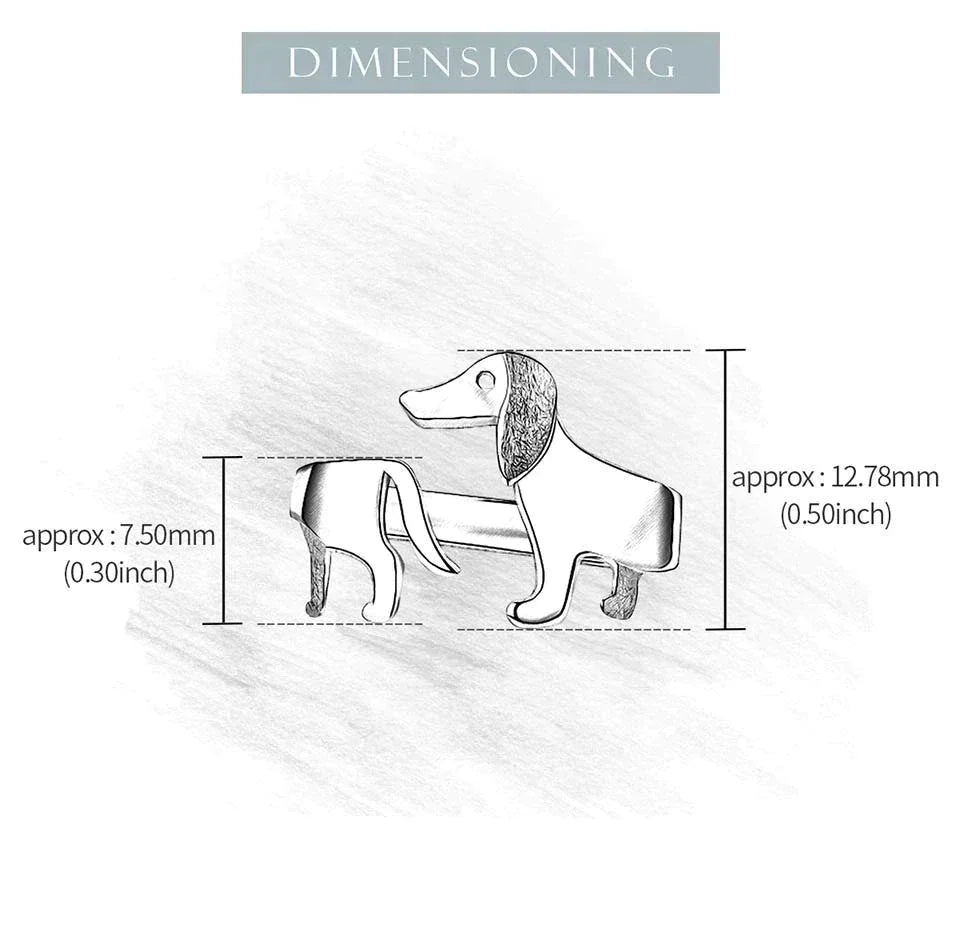 Dachshund Ring - Adjustable Silver Ring for Dog Lovers