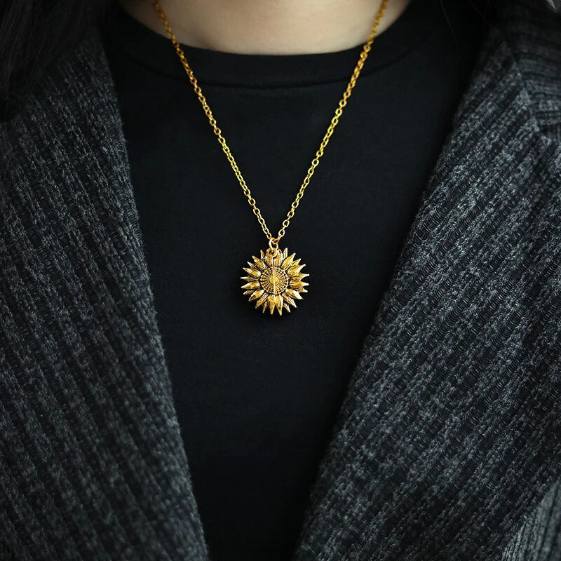 SunBlossom - Sunflower Locket Necklace