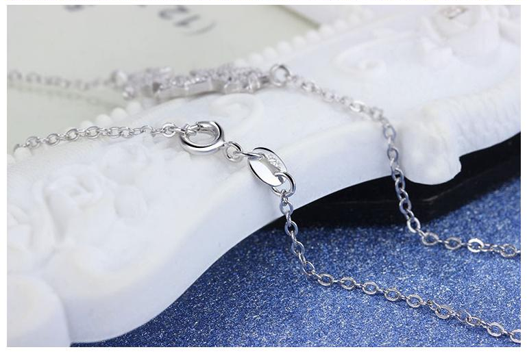 StarGleam Necklace - Silver Star Crystal Necklace