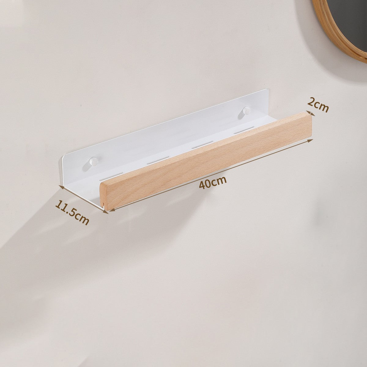 Woodify Wall Shower Rack - No Drilling