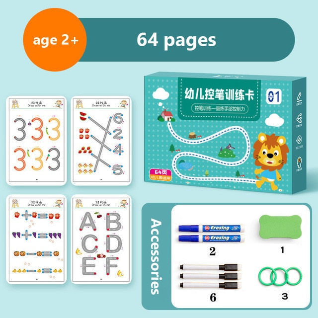 TraceMaster Educational Writing Practice Book for Kids