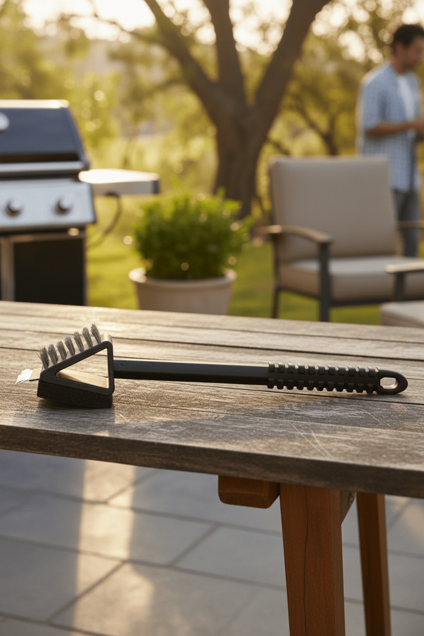 Maison Elmora | Grill Cleaner with Built-in Scraper & Soft Sponge | Effortless Cleaning for Impeccable Grills 0