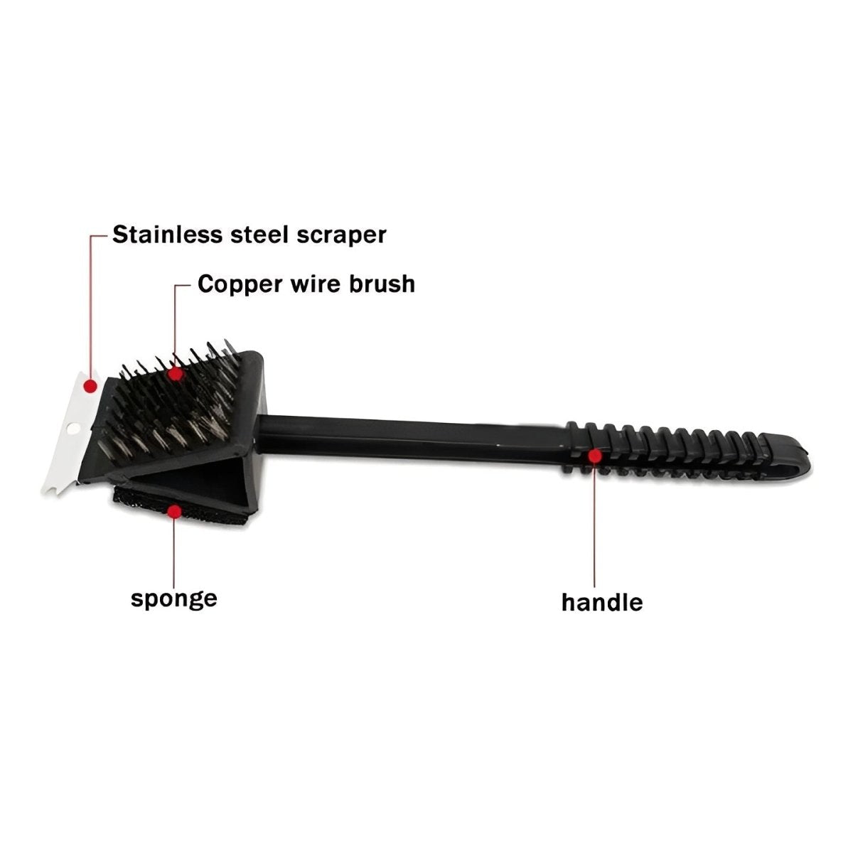 Maison Elmora | Grill Cleaner with Built-in Scraper & Soft Sponge | Effortless Cleaning for Impeccable Grills 5