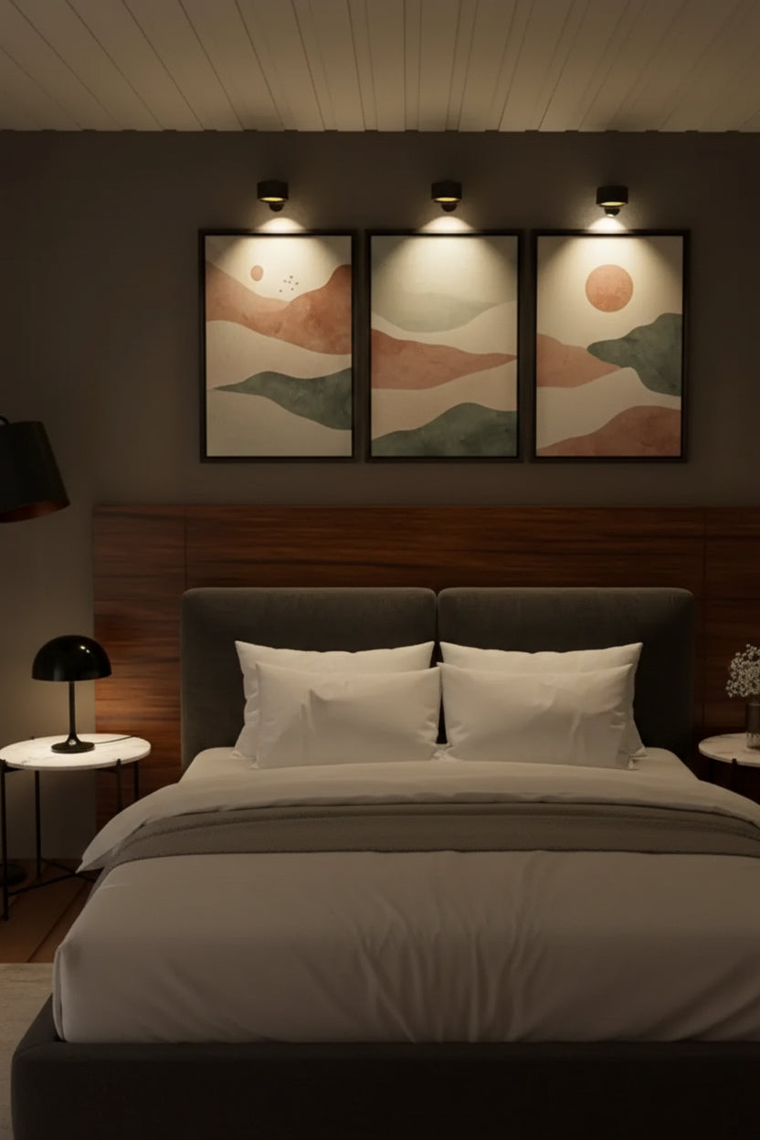 Maison Elmora | Wireless Minimalist Wall Light with 360° Rotation | Dimmable Design for Cozy Ambiance 1