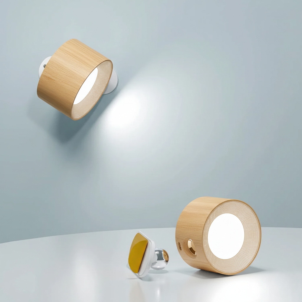 Maison Elmora | Wireless Minimalist Wall Light with 360° Rotation | Dimmable Design for Cozy Ambiance 3