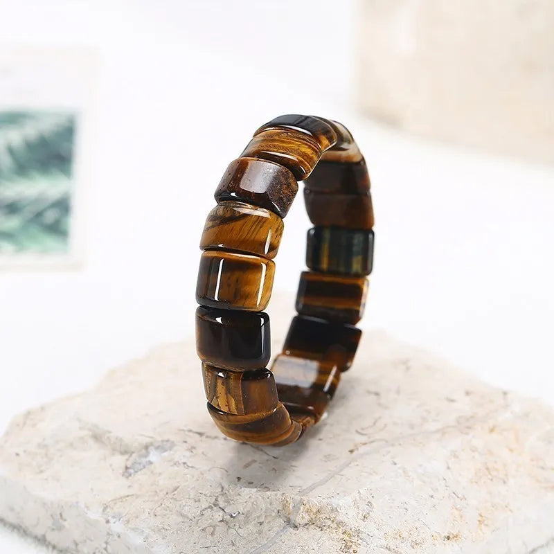 Tiger Eye - Three-Colour Beaded Bracelet