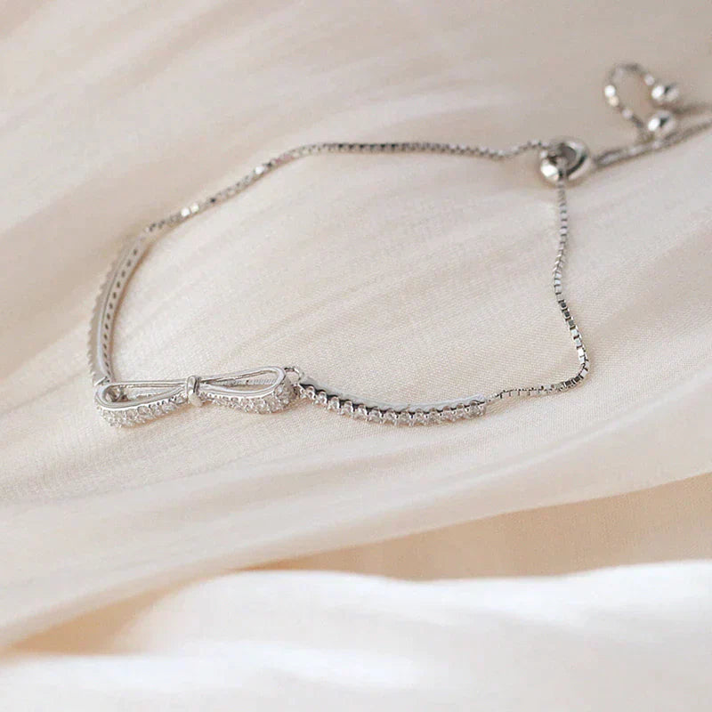 SparkleTennis Bracelet - Elegant Silver Bracelet with Zirconia Stones