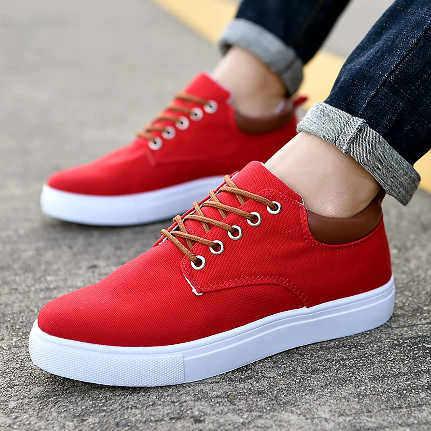 Men's Chic Canvas Sneakers - Stylish Comfort Footwear for Casual and Athletic Wear 10