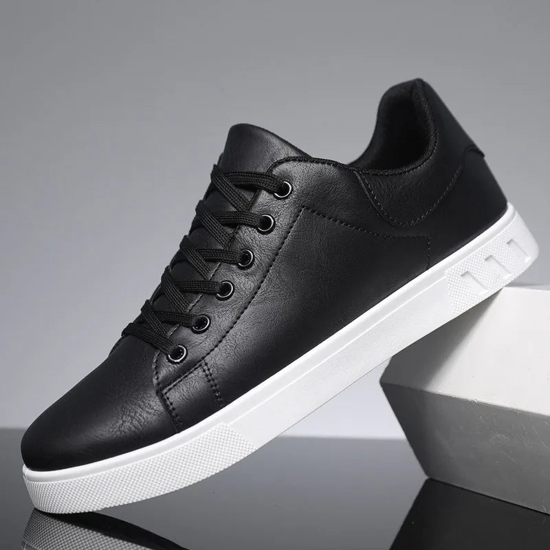 Men's Classic Vegan Leather Lace-Up Shoes - Stylish Lightweight Footwear for Everyday Comfort 6