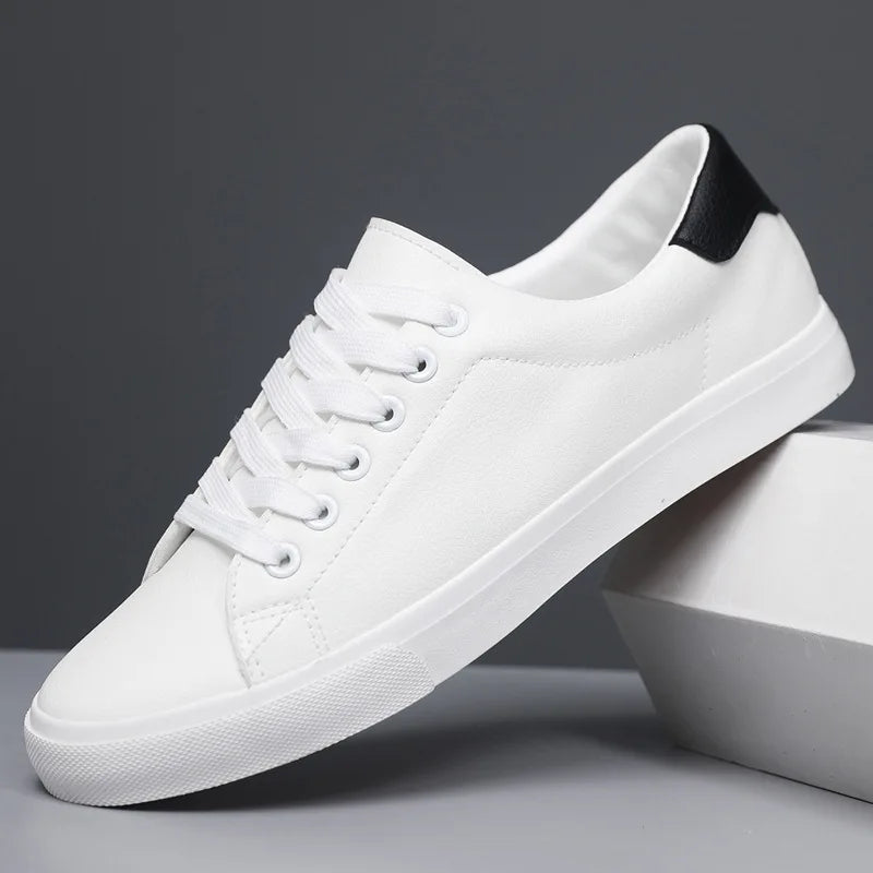 Men's Classic Vegan Leather Lace-Up Shoes - Stylish Lightweight Footwear for Everyday Comfort 9