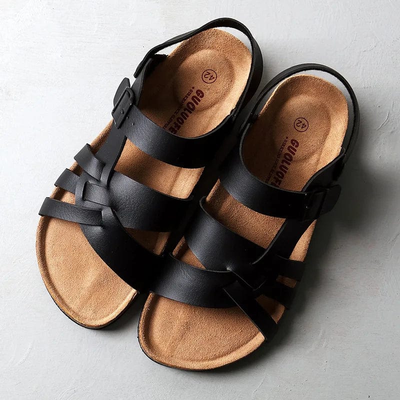 Men's Leather Sandals - Stylish Comfort Footwear for Everyday Adventures 0