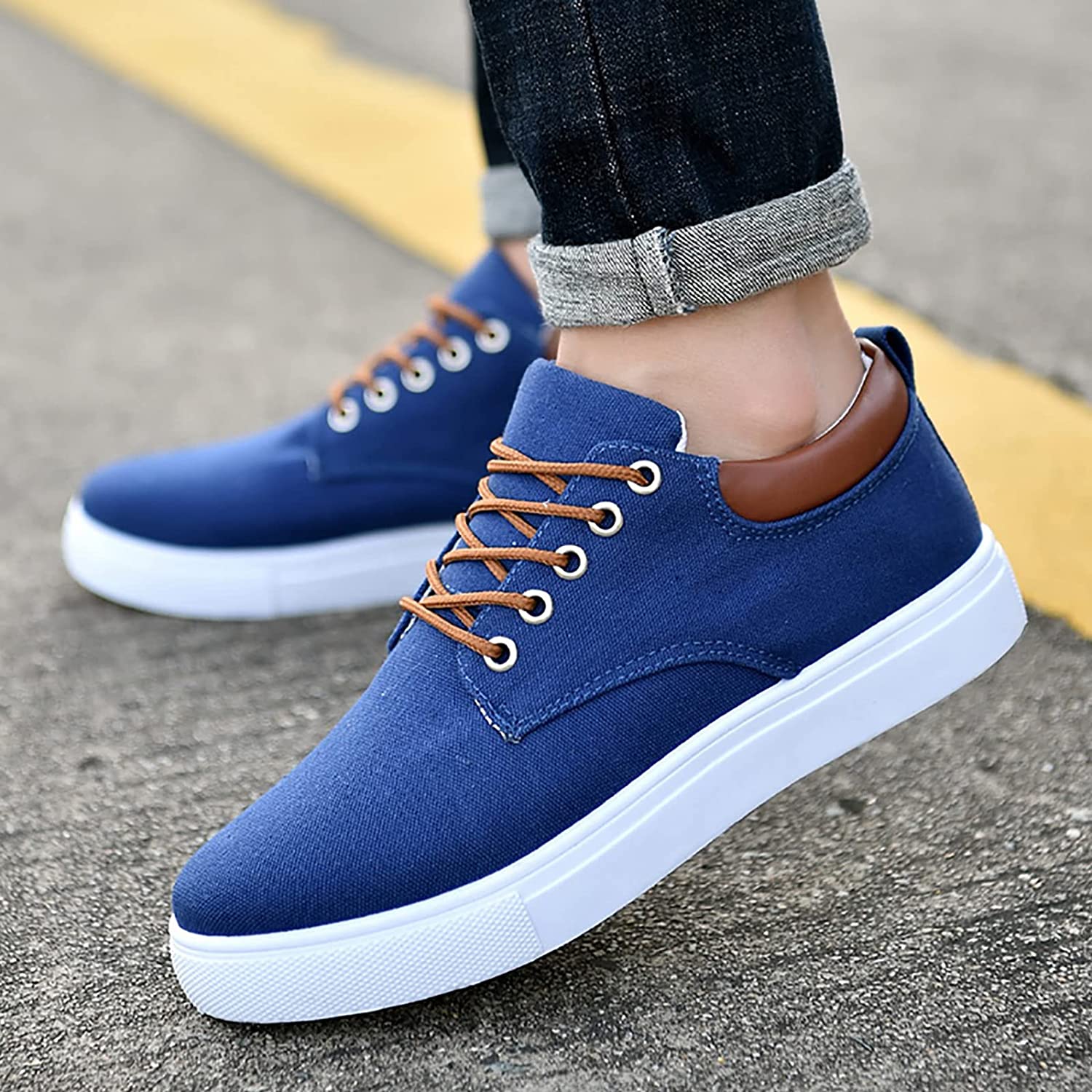 Men's Stylish Canvas Sneakers - Comfortable Trainers for Every Occasion 9
