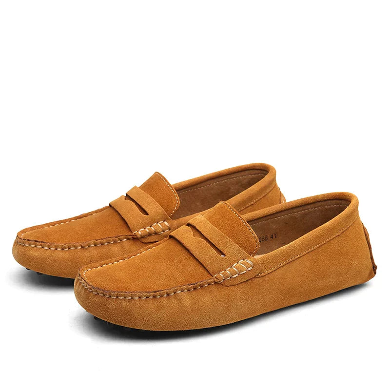 Men's Suede Loafers - Chic Brown Slip-On Shoes for Versatile Everyday Style 6