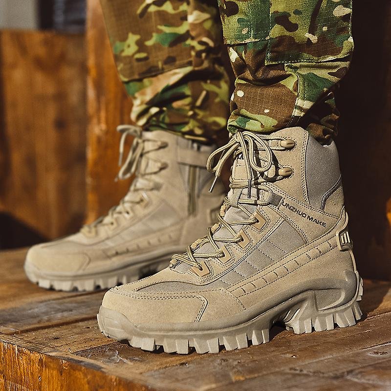 Men's Tactical Boots - High-Top Ankle Support for Outdoor Adventures and Military Use 4