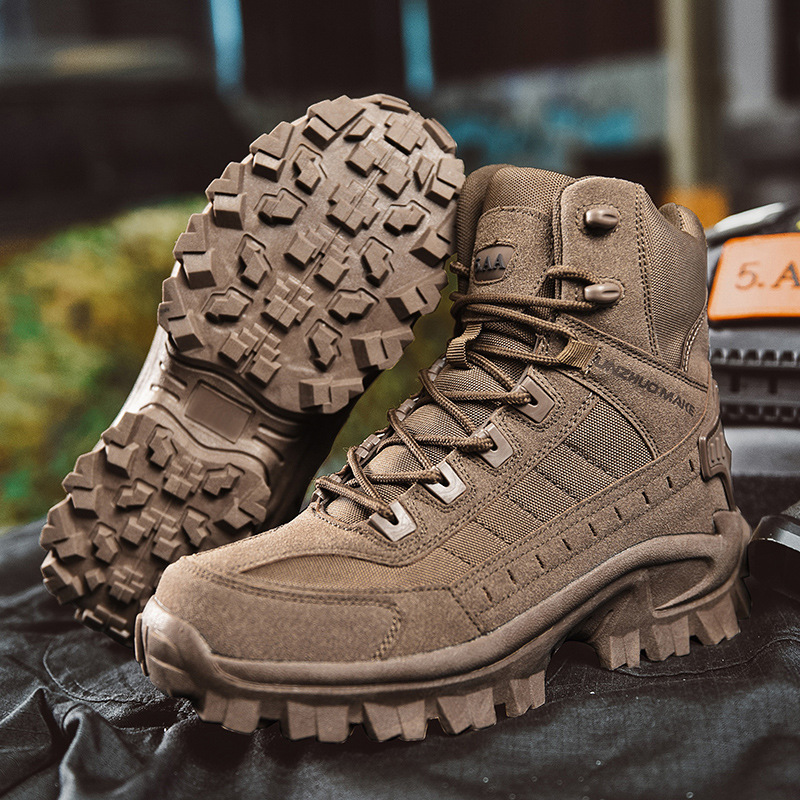 Men's Tactical Boots - High-Top Ankle Support for Outdoor Adventures and Military Use 5