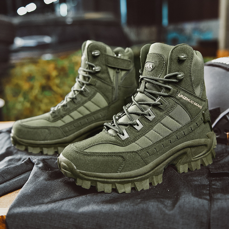Men's Tactical Boots - High-Top Ankle Support for Outdoor Adventures and Military Use 6