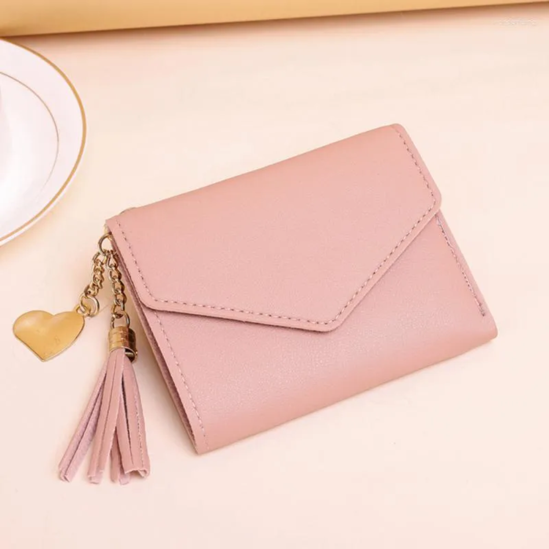 MiniPouch - Elegant Compact Wallet with Tassel Charm