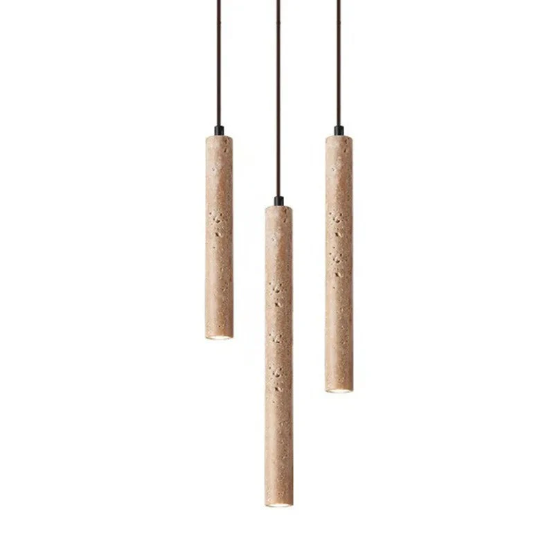 Minimalist Wabi-Sabi | Modern Pendant Lamps for Dining Room with LED Lighting | Elegant Natural Travertine Design for Warm Atmosphere 5