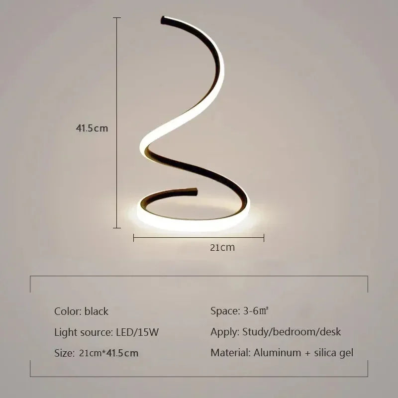 Minimalist LED Table Lamp - Adjustable Shade