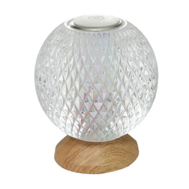 FlexiLuxe Crystal Table Lamp - Cordless LED Light