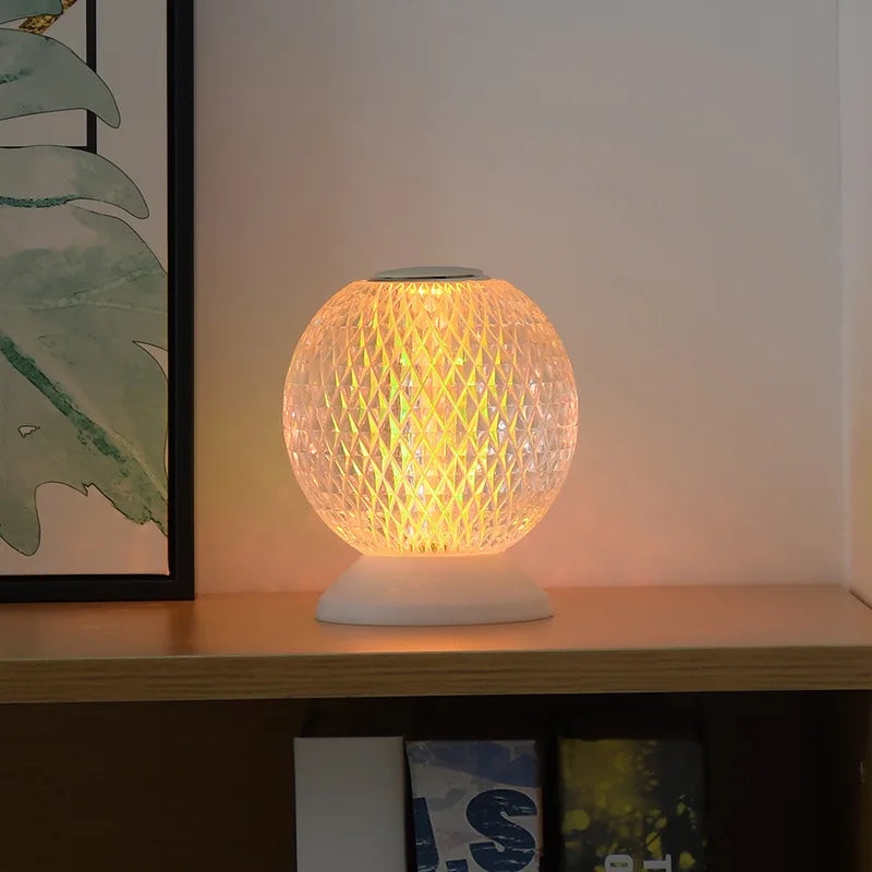 FlexiLuxe Crystal Table Lamp - Cordless LED Light