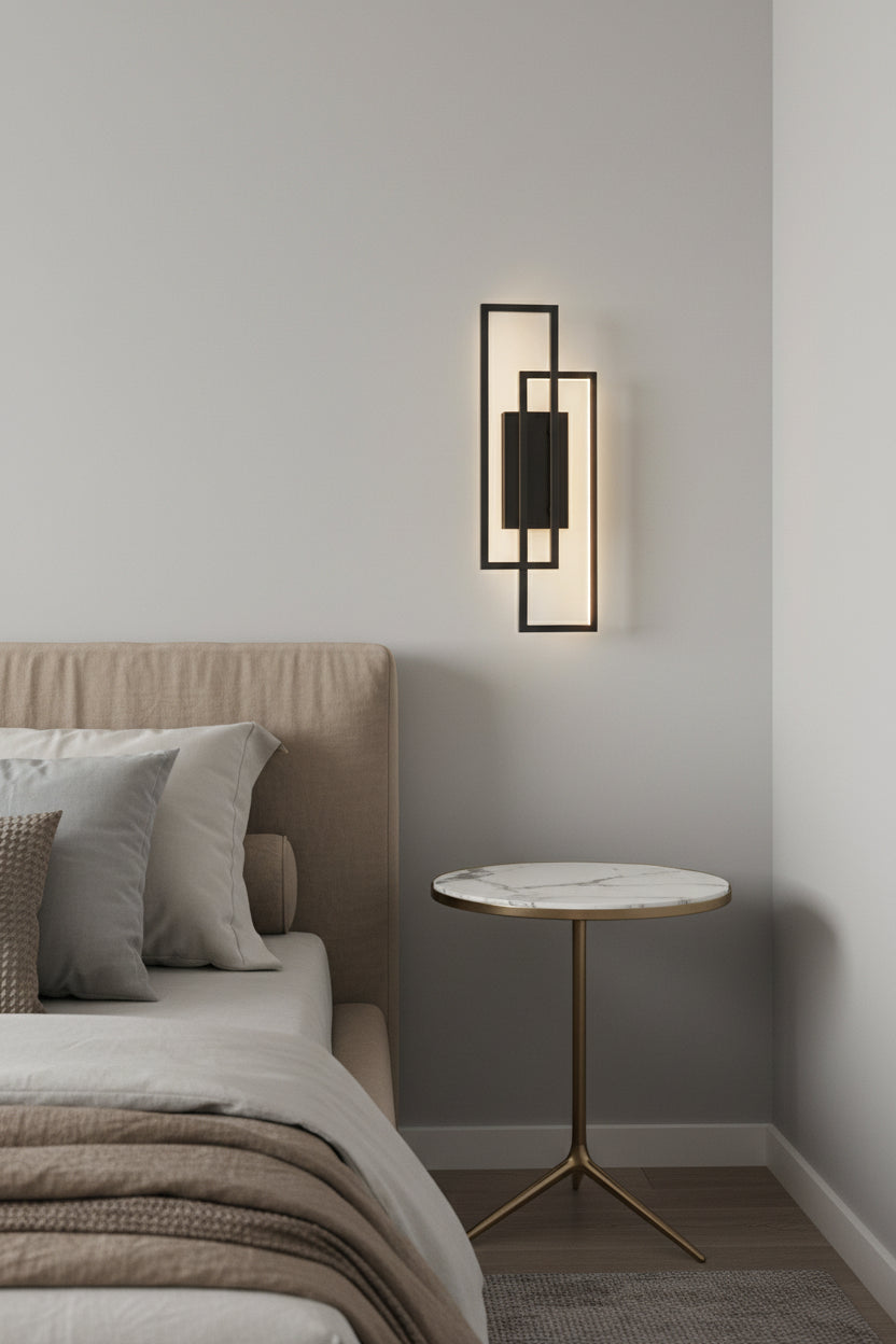 Modern Geometric Wall Light | Adjustable LED Colors for Serene Ambiance 1