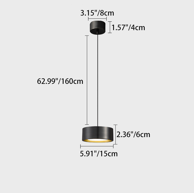 Modern Minimalist | Black Pendant Light with Integrated LED | Stylish Hanging Lamp for Elegant Interiors 4