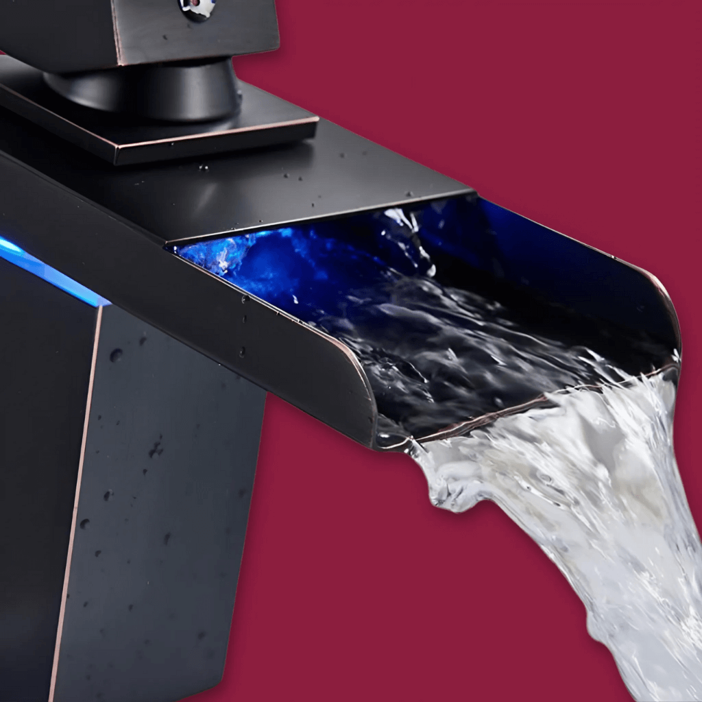 LED Waterfall Bathroom Faucet