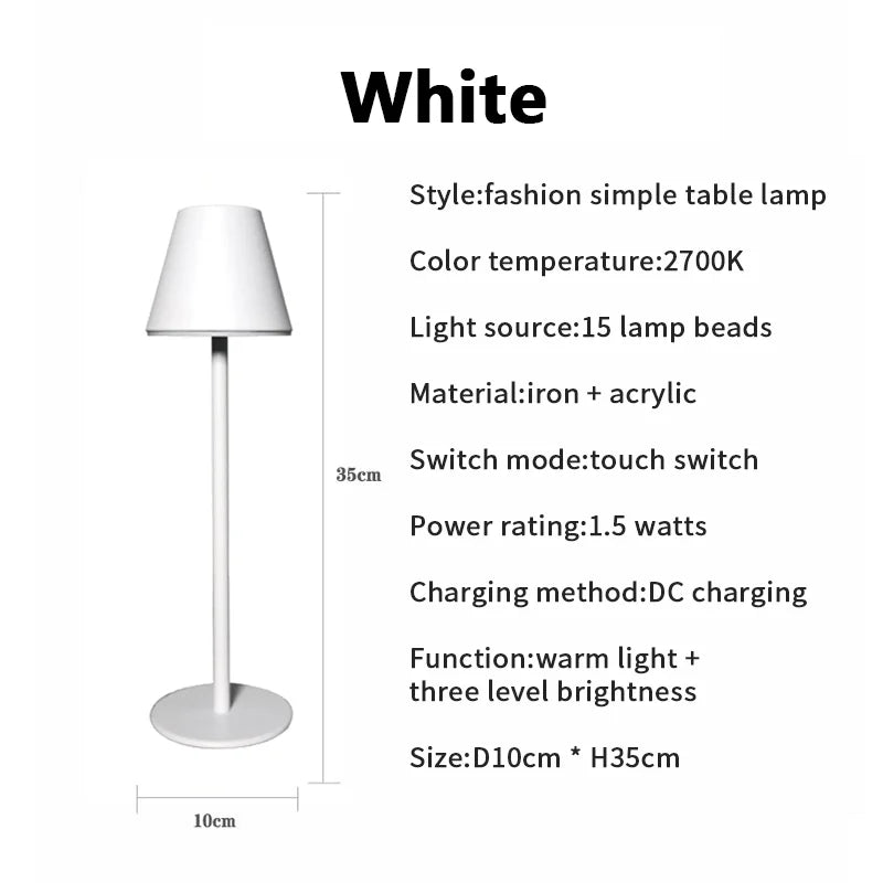 LumiFlex Cordless Desk Lamp - Rechargeable LED