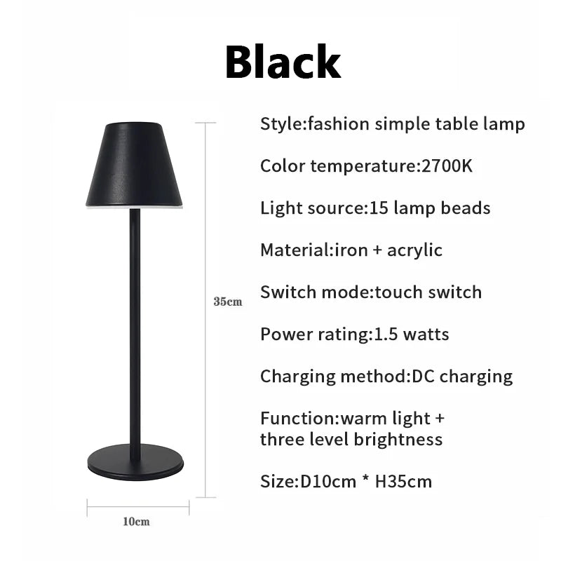 LumiFlex Cordless Desk Lamp - Rechargeable LED