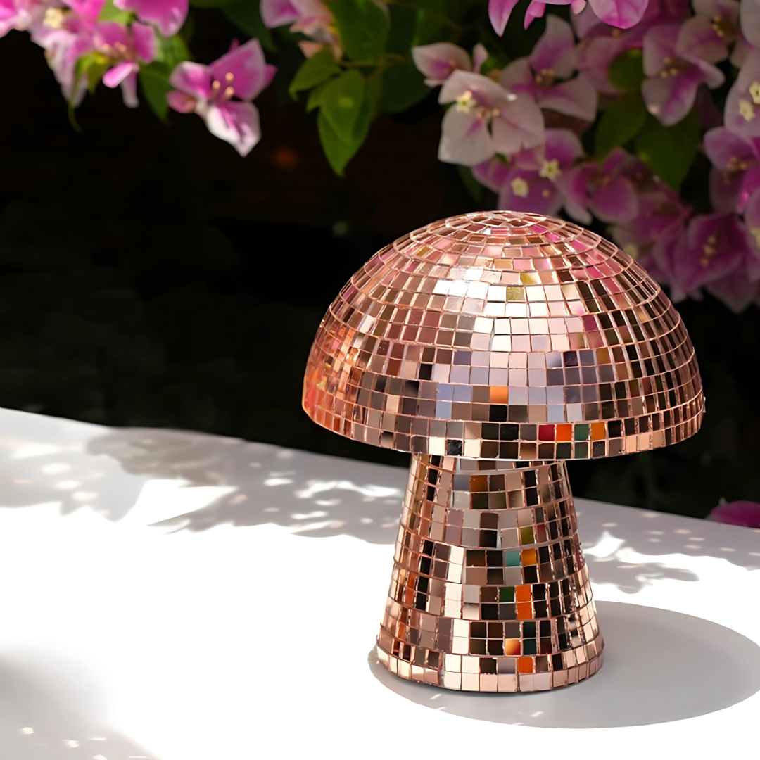 Mushroom Style | Table Lamp with Reflective Tiles for Vibrant Ambiance 5