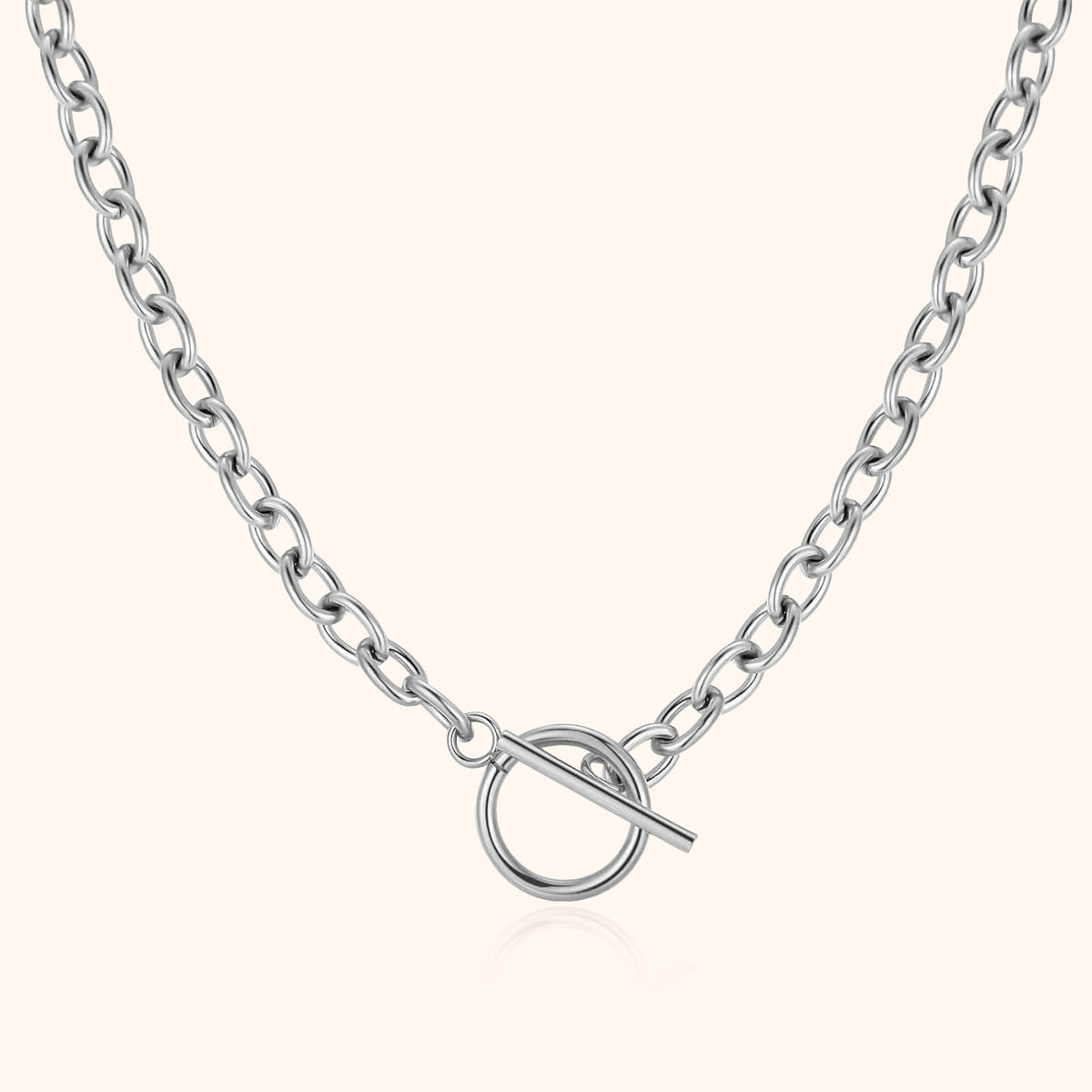 Noelia Geometric Necklace - Minimalist Sterling Silver
