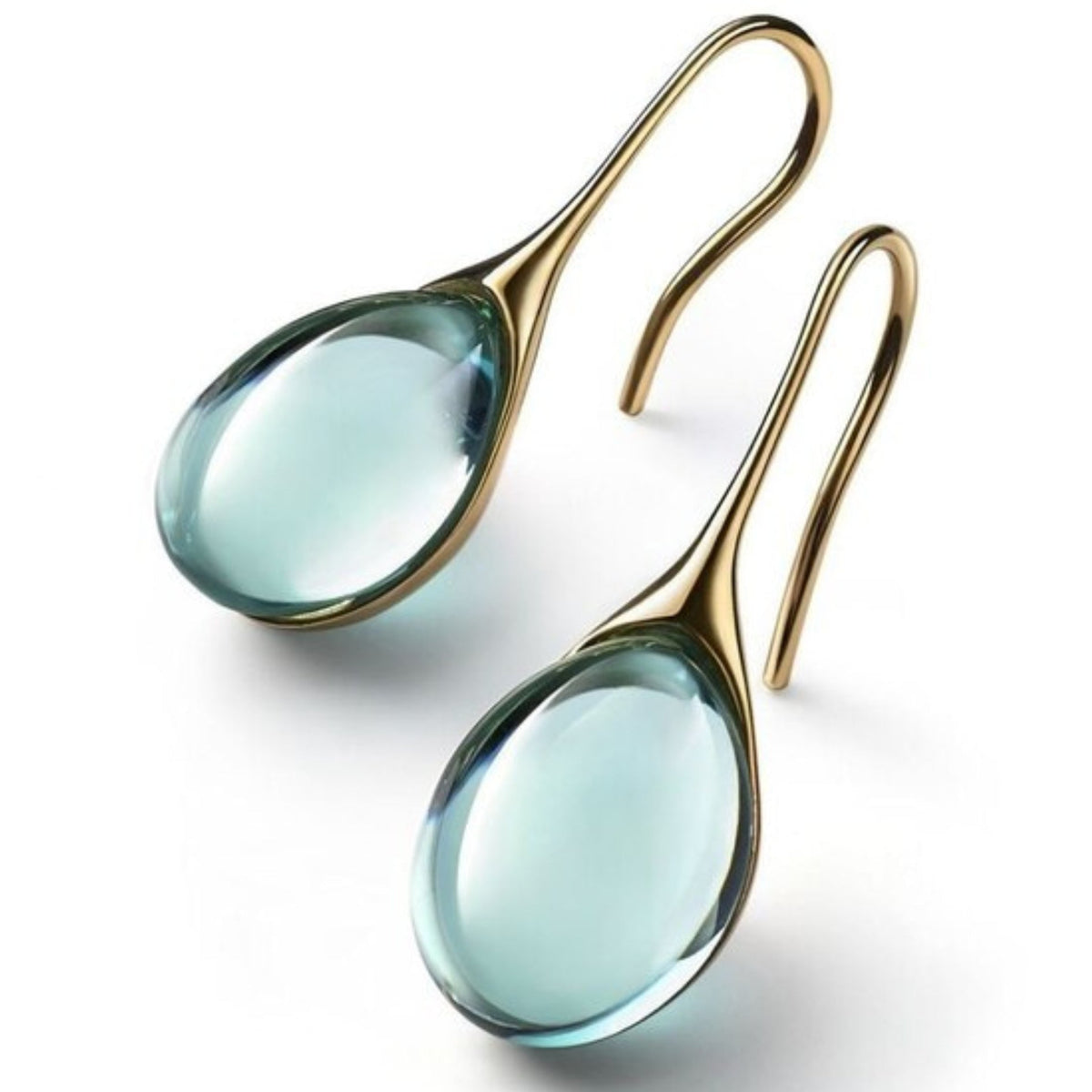 Celestina Crystal Drop Earrings - Trendy Gold and Silver Sparkle