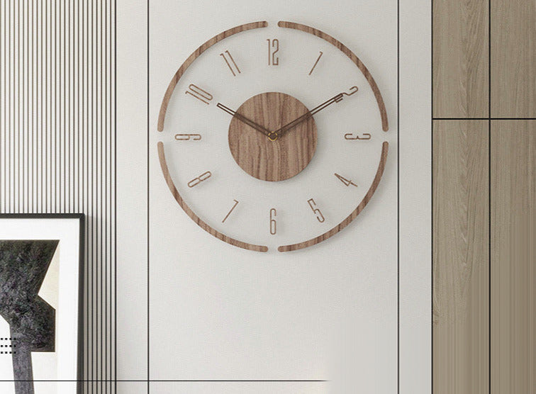 NatureTime - Rustic Wooden Wall Clock 35cm