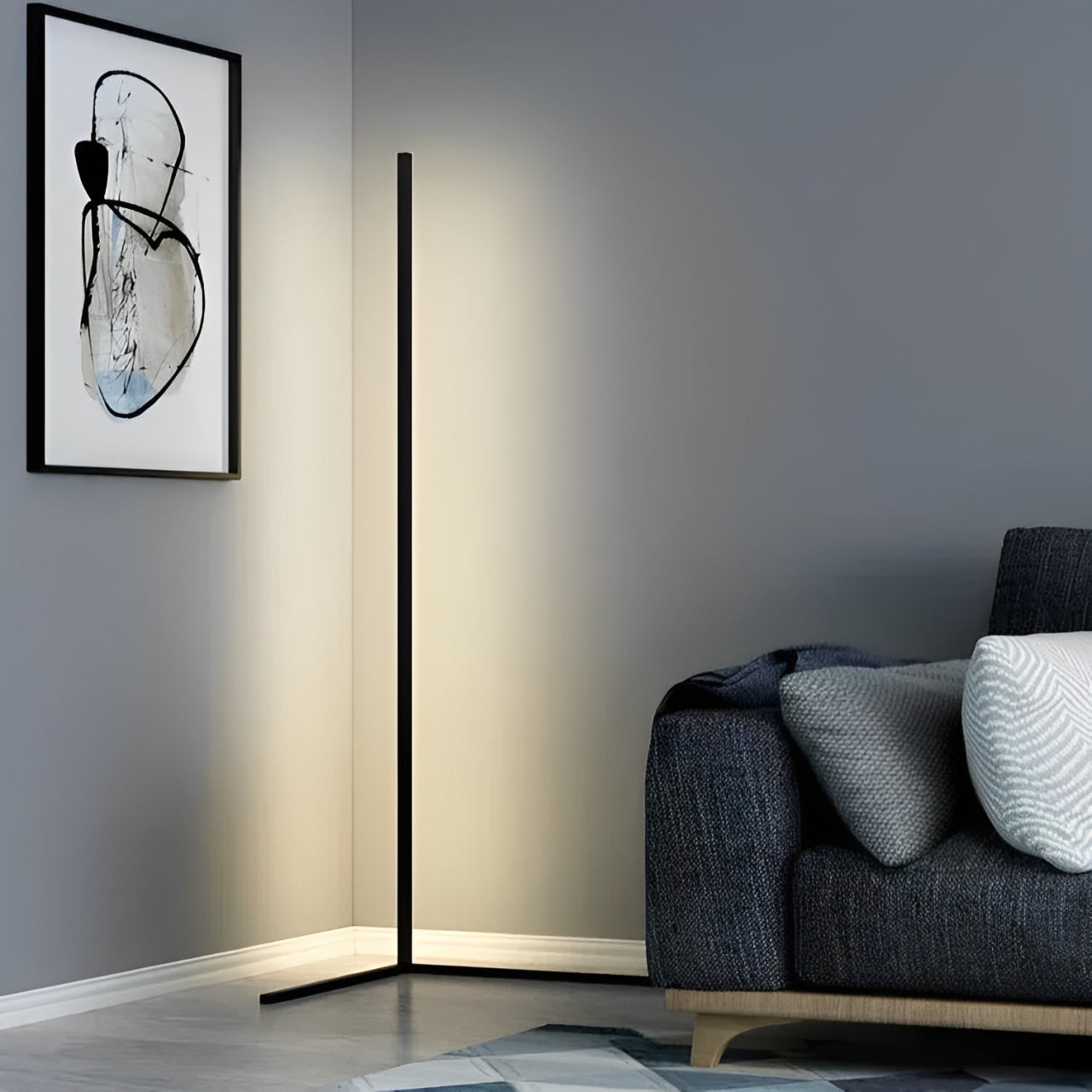 OCS Nordic | LED Floor Lamp with Remote Control & Adjustable Lighting | Minimalist Design for Cozy Ambiance 3