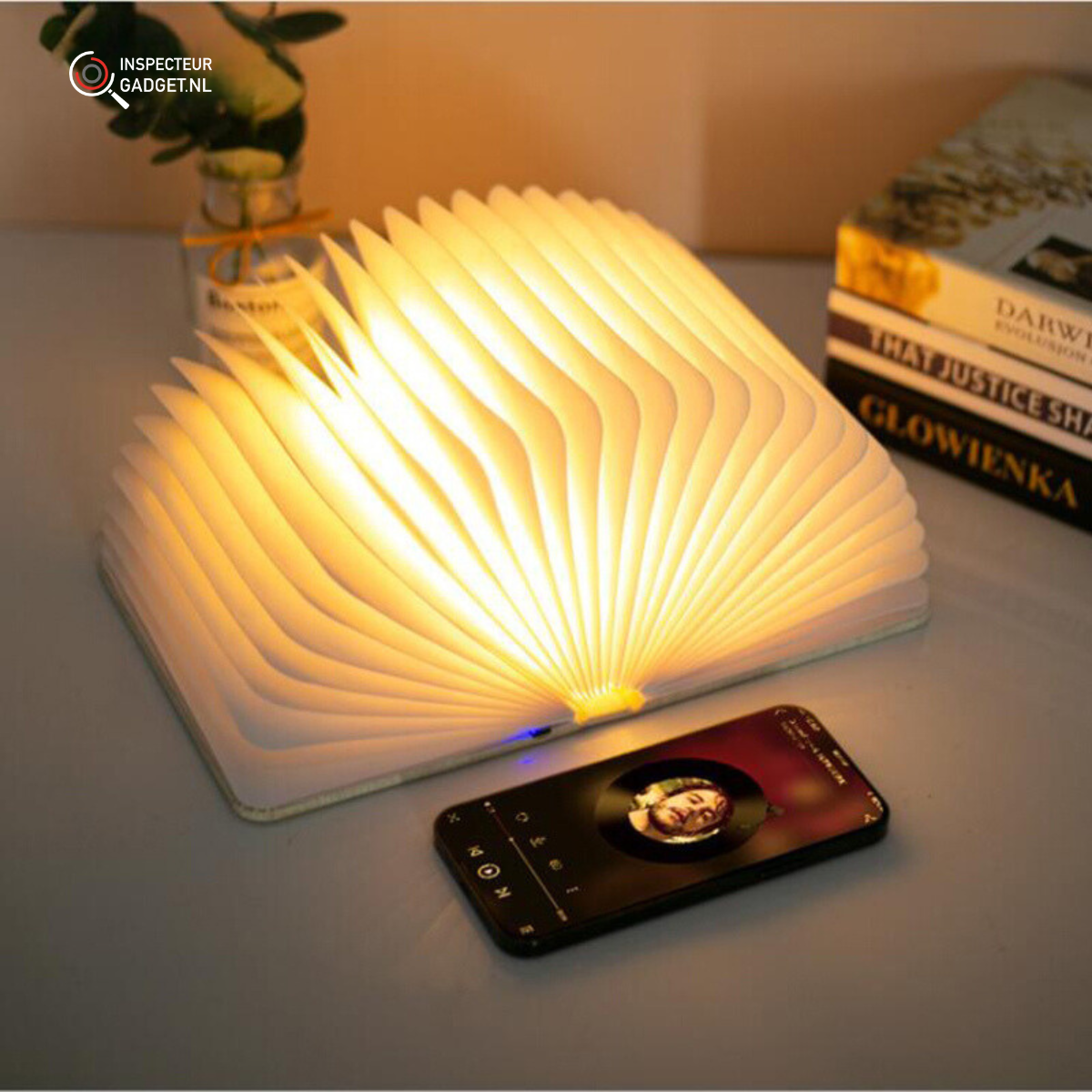 NovelGlow Table Lamp - Cordless Rechargeable Light