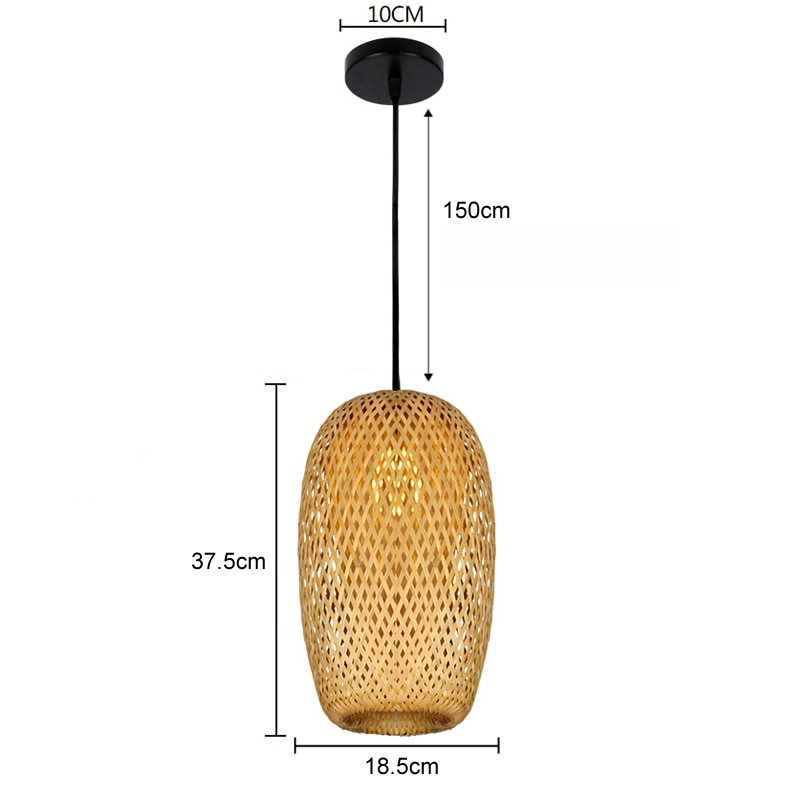 BambooLife Pendant - Handwoven Rattan Lampshade