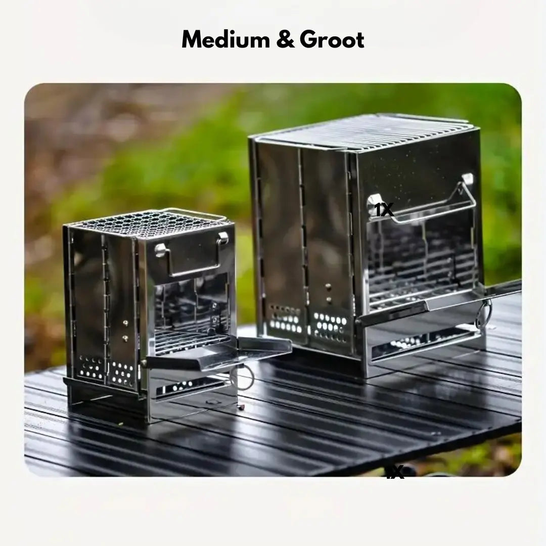 TrailFlame Folding Stainless Steel Wood Stove