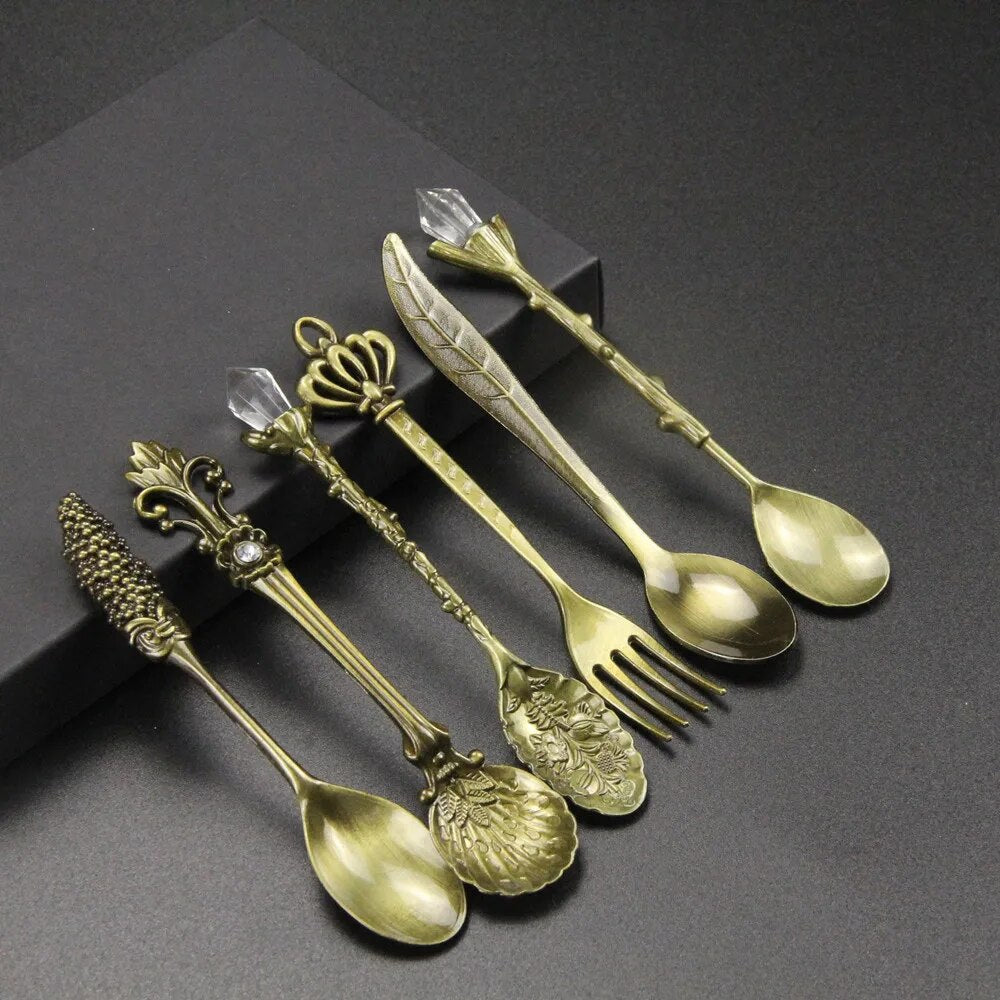 Vintage Engraved Teaspoon - Retro Elegance