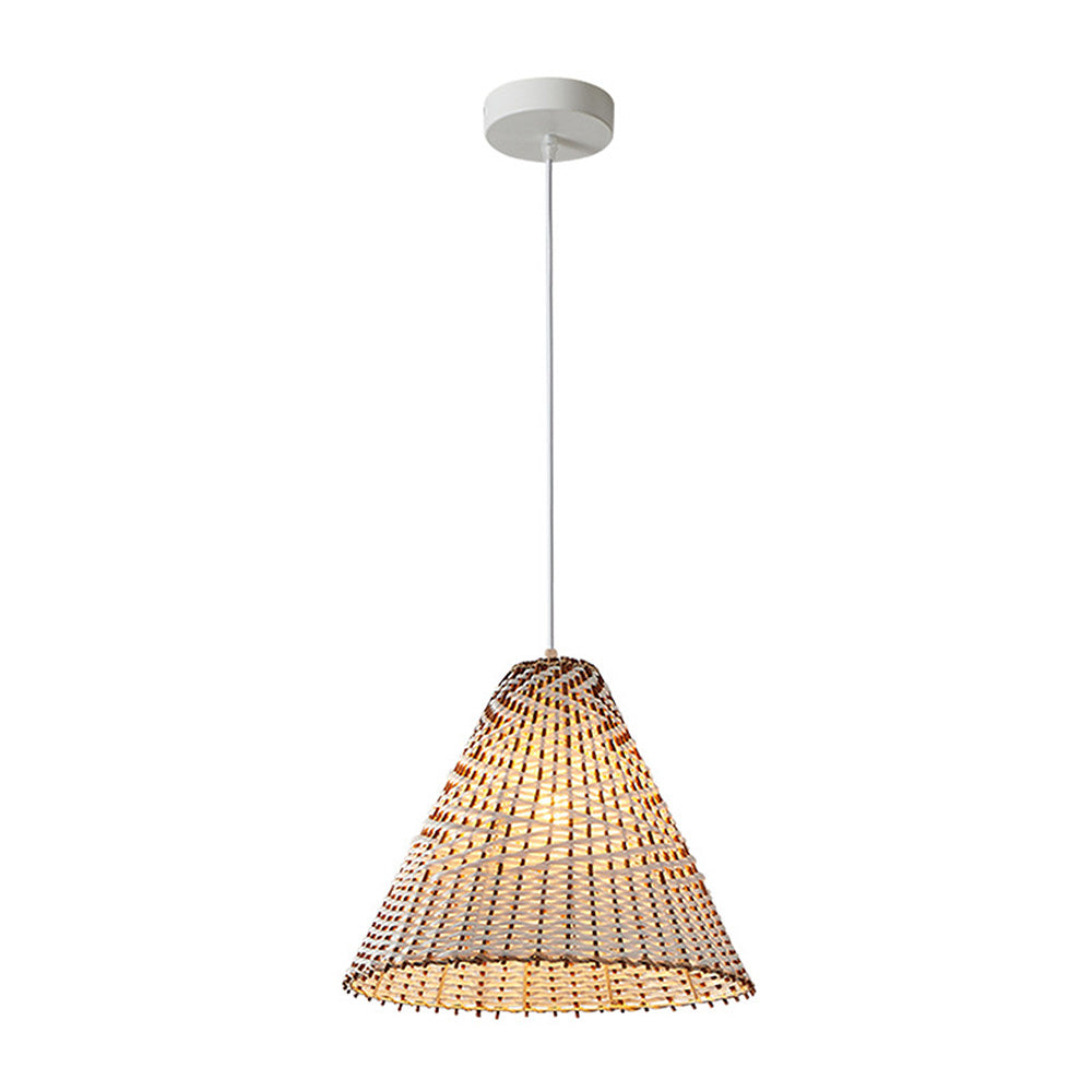 Boho Pendant Lamp - Handmade Rattan Ceiling Light
