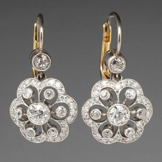 Amaris - Vintage Crystal Mandala Earrings for Women