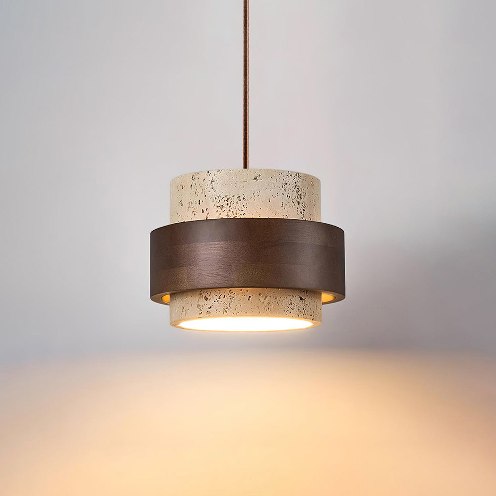 Perra | Travertine Pendant Lamp with Adjustable Cable | Unique Design for Ambient Lighting 3