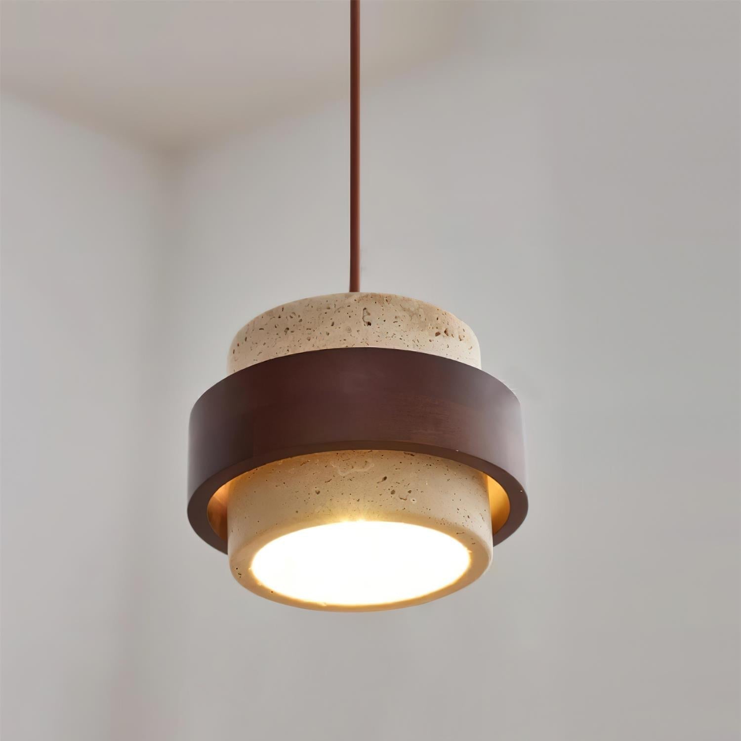 Perra | Travertine Pendant Lamp with Adjustable Cable | Unique Design for Ambient Lighting 4