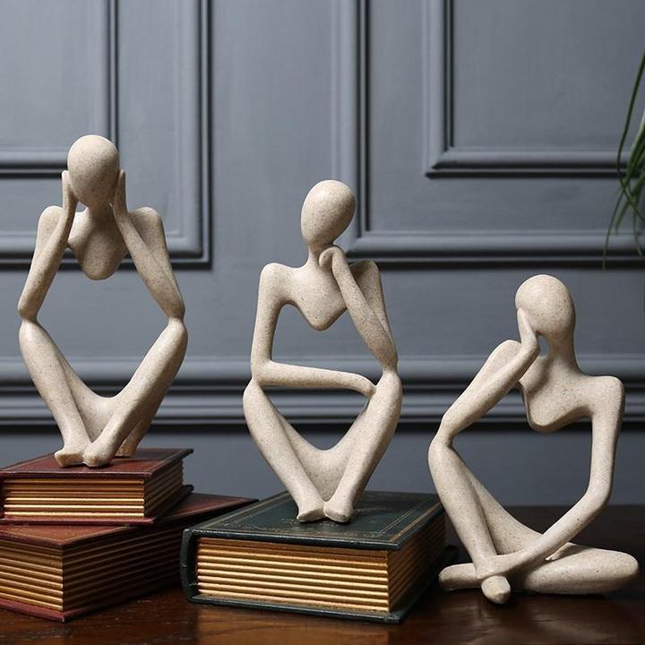 ReflectingMind - Abstract Thinker Sculpture