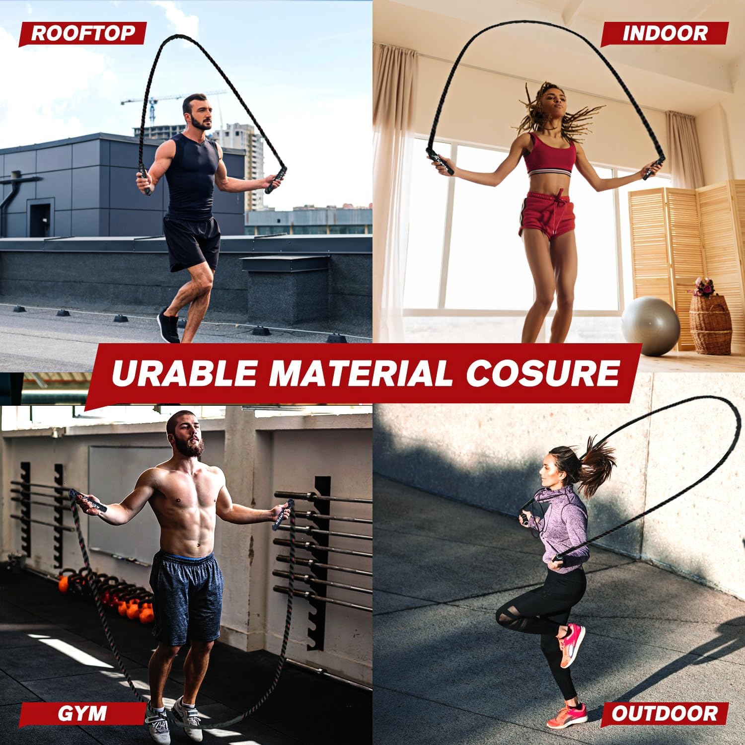PowerJump | Adjustable Weighted Jump Rope for Strength Training | Enhance Endurance and Coordination 2